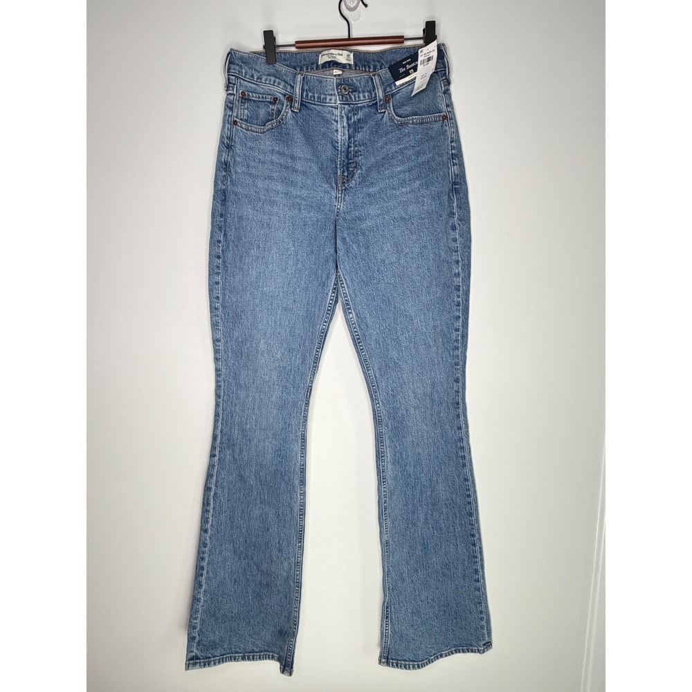 Abercrombie & Fitch Curve Love Mid Rise Bootcut Women 29 Long Blue Jeans NEW NWT